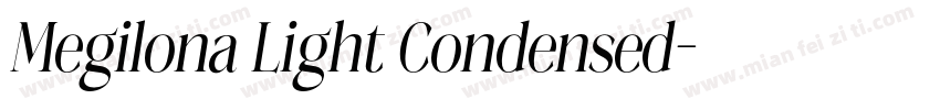 Megilona Light Condensed字体转换